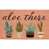Doormats-Kirkland's Home Pink Aloe There Coir Doormat Pink/Green