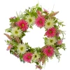 Wreaths-Kirkland's Home Pink And White Chrysanthemum And Berry Wreath Pink/White/Green