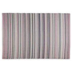Outdoor Rugs-Kirkland's Home Pink Barcode Stripe Outdoor Area Rug, 4X6 Pink/White