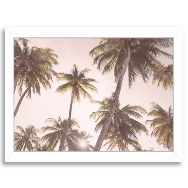 Framed Art-Kirkland's Home Pink Beach Photography Framed Art Prints, Set Of 6 Pink/Green