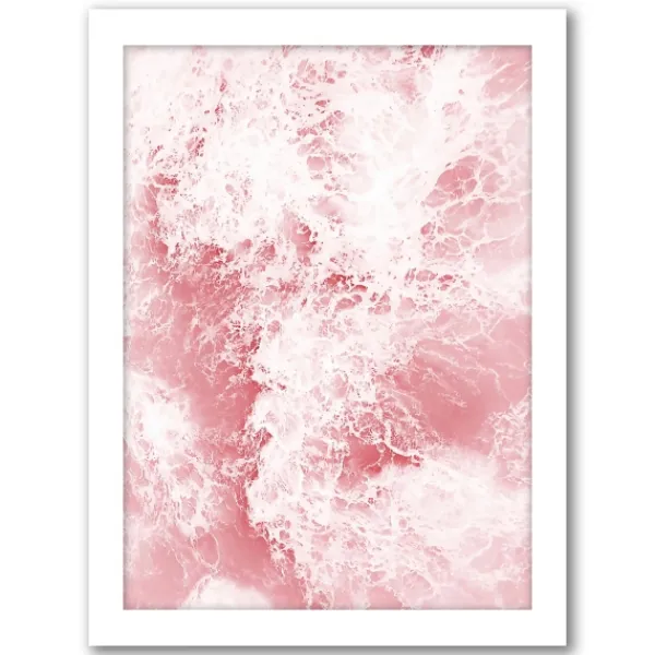 Framed Art-Kirkland's Home Pink Beach Photography Framed Art Prints, Set Of 6 Pink/Green