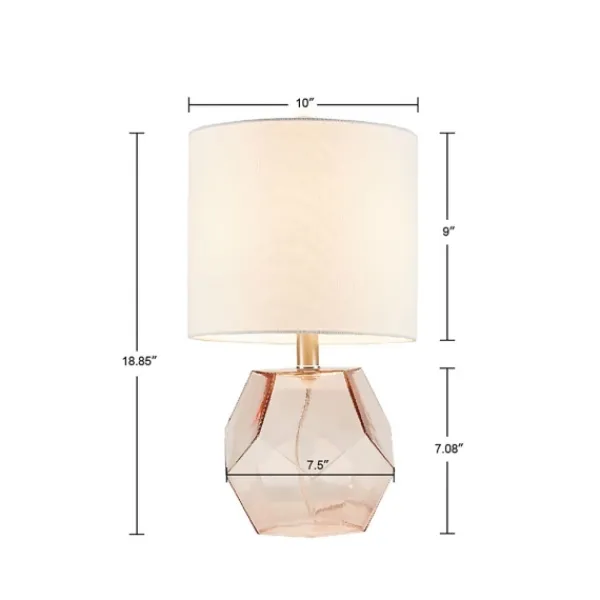 Table Lamps-Kirkland's Home Pink Glass Stella Table Lamp White