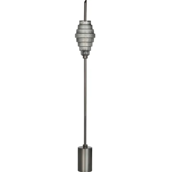 Floor Lamps-Kirkland's Home Pinnacle Metal And Glass Floor Lamp Gray