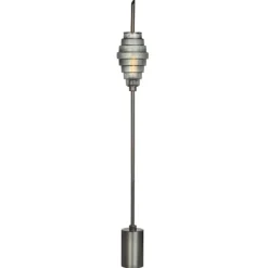 Floor Lamps-Kirkland's Home Pinnacle Metal And Glass Floor Lamp Gray