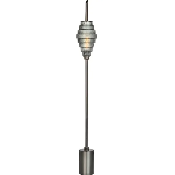 Floor Lamps-Kirkland's Home Pinnacle Metal And Glass Floor Lamp Gray