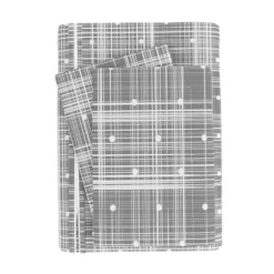 Duvets-Kirkland's Home Plaid Polka Dot 2-Pc. Twin Duvet Cover Set Gray