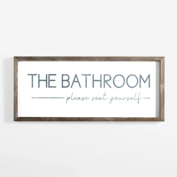 Wall Quotes & Signs-Kirkland's Home Please Seat Yourself Framed Wall Plaque White/Black