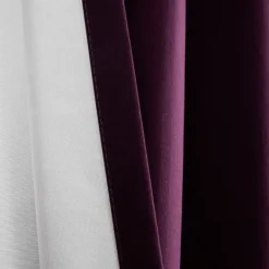 Curtains & Drapes-Kirkland's Home Plum Absolute Blackout Curtain Panel Set, 84 In. Purple