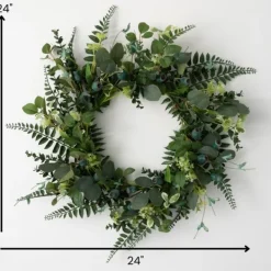 Wreaths-Kirkland's Home Pod Foliage Wreath Green