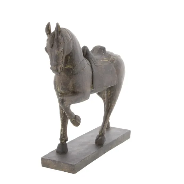 Statues & Figurines-Kirkland's Home Polystone Prancing Horse Statue Brown
