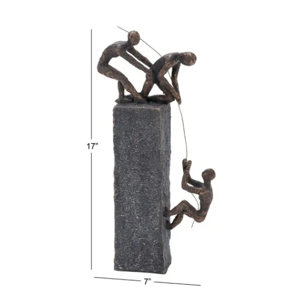 Statues & Figurines-Kirkland's Home Polystone Rock Climber Sculpture Gray