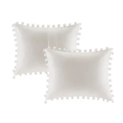 Comforters-Kirkland's Home Pom Pom Full/Queen 3-Pc. Comforter Set White
