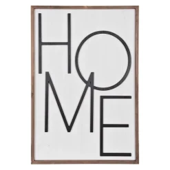 Wall Quotes & Signs-Kirkland's Home Popped Letter Home Plaque Black/White/Brown