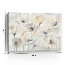 Canvas Art-Kirkland's Home Poppy Garden Landscape Canvas Art Print Gray