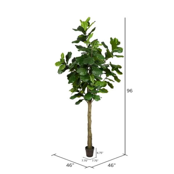 Trees & Topiaries-Kirkland's Home Potted Fiddle Leaf Fig Tree, 8 Ft.