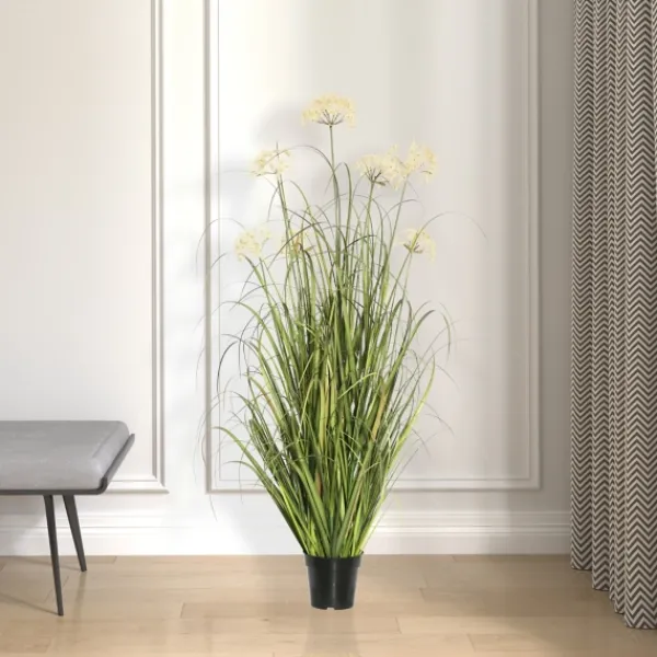 Trees & Topiaries-Kirkland's Home Potted Flowering Grass, 36 In.