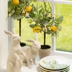 Trees & Topiaries-Kirkland's Home Potted Lemon And Berry Herb Trees, Set Of 2