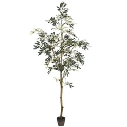 Trees & Topiaries-Kirkland's Home Potted Olive Tree, 7 Ft.