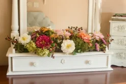 Arrangements & Greenery-Kirkland's Home Pretty Peony Garden Mix Arrangement Pink/Green/Orange/Purple