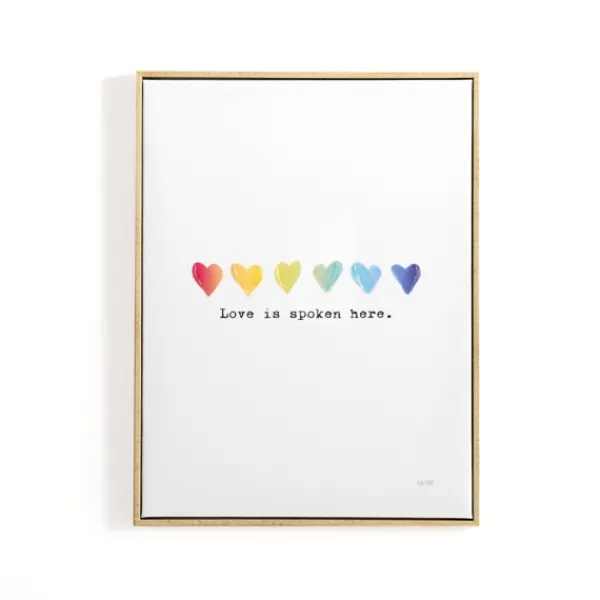 Wall Quotes & Signs-Kirkland's Home Pride Love Is Spoken Here Framed Art Print White/Multi