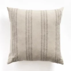 Pillows-Kirkland's Home Providence Stripe Pillow Ivory