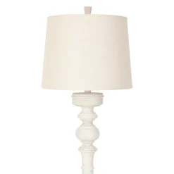 Floor Lamps-Kirkland's Home Prussia White Floor Lamp Ivory
