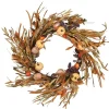 Wreaths-Kirkland's Home Pumpkin Seedpod Stalks Harvest Wreath Multi