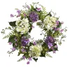 Wreaths-Kirkland's Home Purple And White Hydrangea Wreath Purple/Green/White