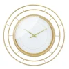 Clocks-Kirkland's Home Radial Wire Metal Wall Clock Gold