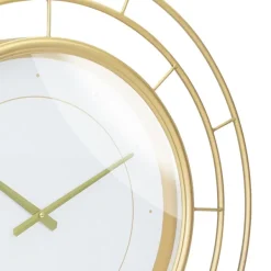 Clocks-Kirkland's Home Radial Wire Metal Wall Clock Gold