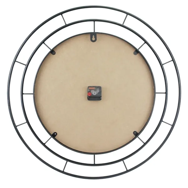 Clocks-Kirkland's Home Radial Wire Metal Wall Clock Black