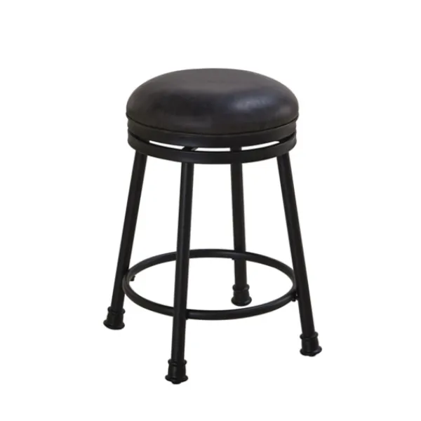 Bar Stools & Counter Height Stools-Kirkland's Home Radnor Cafe Swivel Stool Black