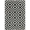 Outdoor Rugs-Kirkland's Home Rain Diamond Fringe Indoor/Outdoor Area Rug, 5X8 Black/White