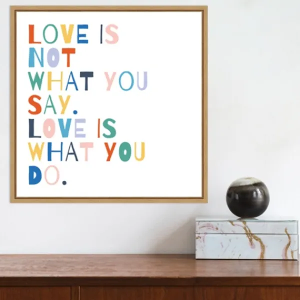 Wall Quotes & Signs-Kirkland's Home Rainbow Words I Framed Canvas Art Print Multi