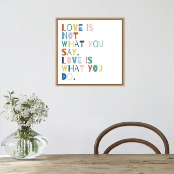 Wall Quotes & Signs-Kirkland's Home Rainbow Words I Framed Canvas Art Print Multi