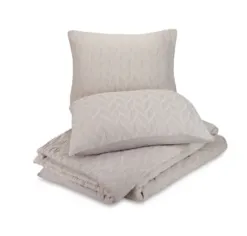 Duvets-Kirkland's Home Raised Chevron 3-Pc. Queen Duvet Set Gray
