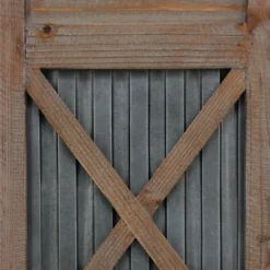 Wall Plaques-Kirkland's Home Raleigh Shutters, Set Of 2 Brown/Silver