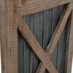 Wall Plaques-Kirkland's Home Raleigh Shutters, Set Of 2 Brown/Silver
