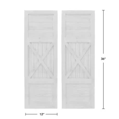 Wall Plaques-Kirkland's Home Raleigh Shutters, Set Of 2 Brown/Silver