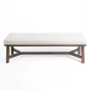 Benches & Ottomans-Kirkland's Home Randi Upholstered Bench Ivory