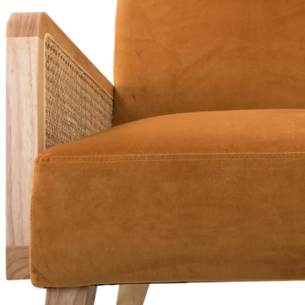 Accent Chairs-Kirkland's Home Rattan Accent Chair Yellow