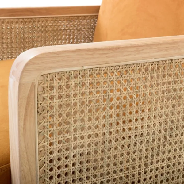 Accent Chairs-Kirkland's Home Rattan Accent Chair Yellow