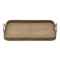 Decorative Trays-Kirkland's Home Rattan And Wood Decorative Trays, Set Of 2 Brown