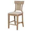 Bar Stools & Counter Height Stools-Kirkland's Home Ray With Gray Wash Finish Counter Stool Brown
