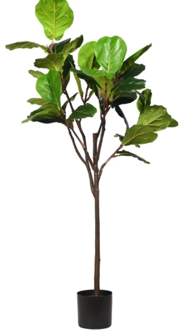 Stems & Bouquets-Kirkland's Home Real Touch Fiddle Leaf In Nursery Planter, 70 In. Green/White