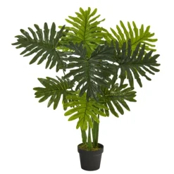 Trees & Topiaries-Kirkland's Home Real Touch Potted Tree Philodendron, 40 In.