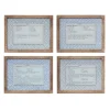 Wall Quotes & Signs-Kirkland's Home Recipe Card Wall Plaques, Set Of 4 Blue/White