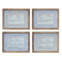 Wall Quotes & Signs-Kirkland's Home Recipe Card Wall Plaques, Set Of 4 Blue/White