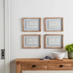 Wall Quotes & Signs-Kirkland's Home Recipe Card Wall Plaques, Set Of 4 Blue/White