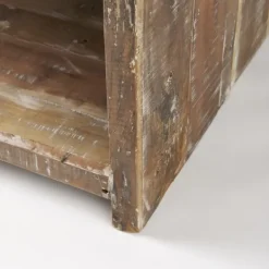 Coffee Tables-Kirkland's Home Reclaimed Natural Wood Distressed Coffee Table